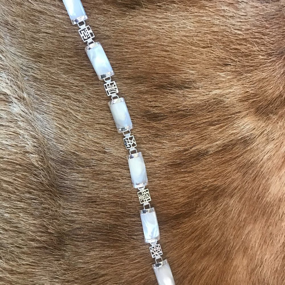 925 STERLING MOTHER OF PEARL BRACELET  NWOT